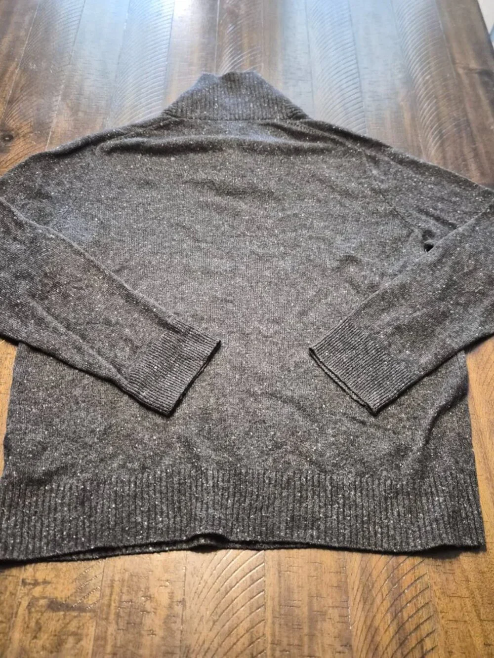 J Crew Sweater Mens Size XL Gray Merino Wool Blend Shawl Collar Grandpacore G282